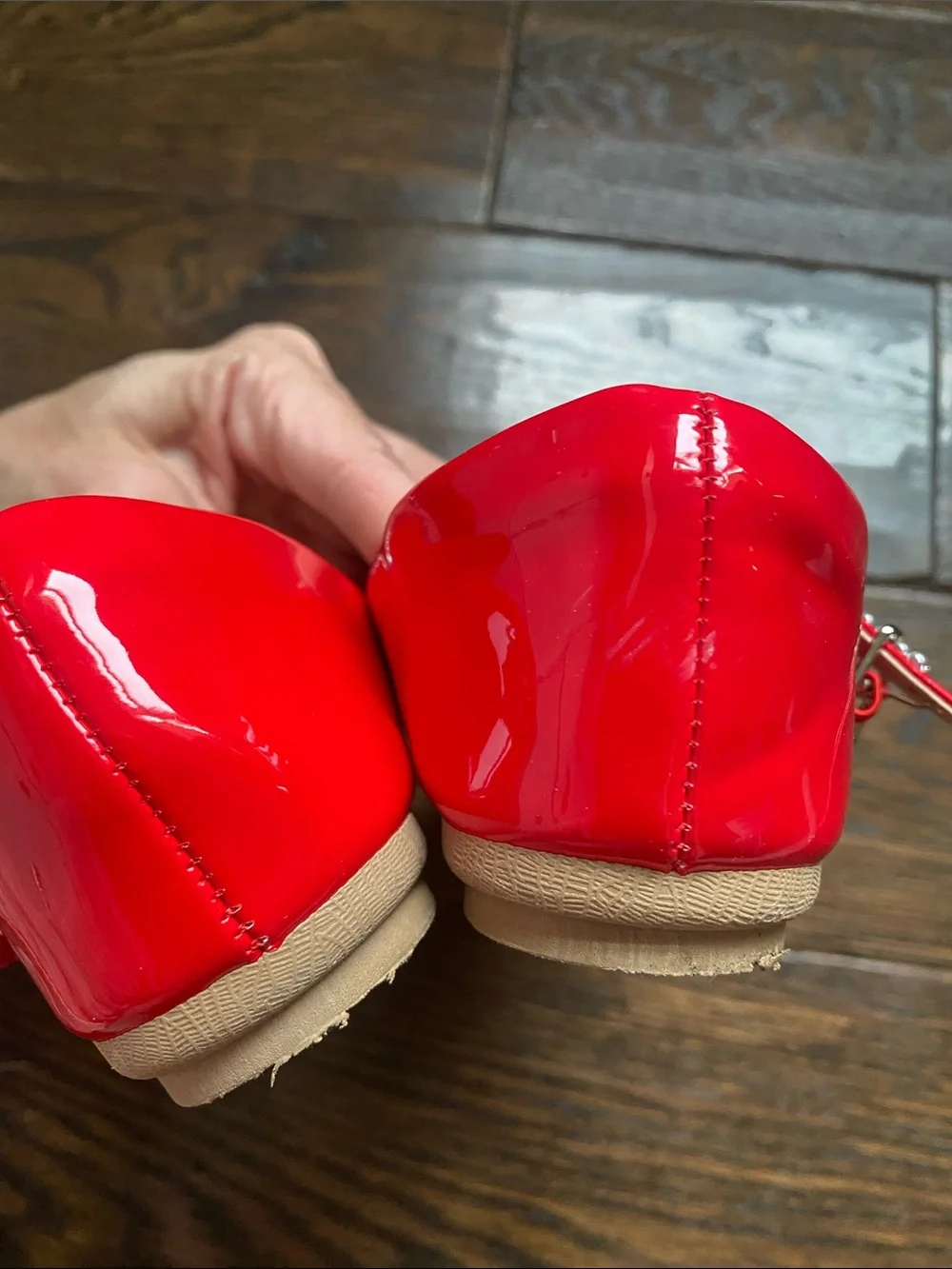 Shiny Red Rhinestone Mary Janes